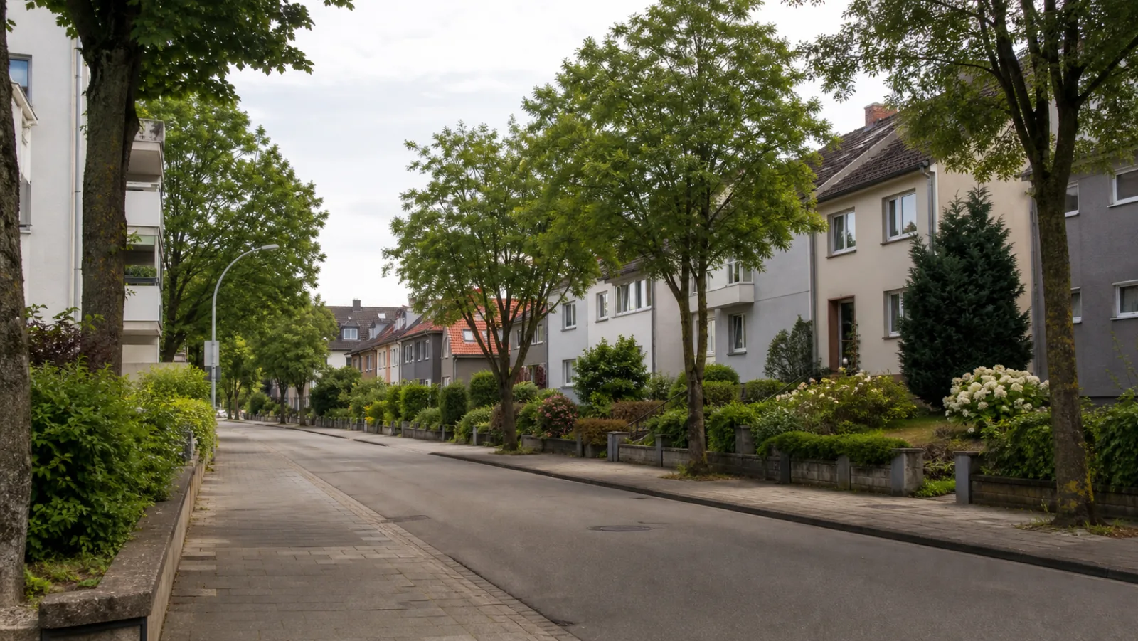 Wohnstraße im nördlichen Ruhrgebiet als Symbolbild für lokale Immobilienberatung