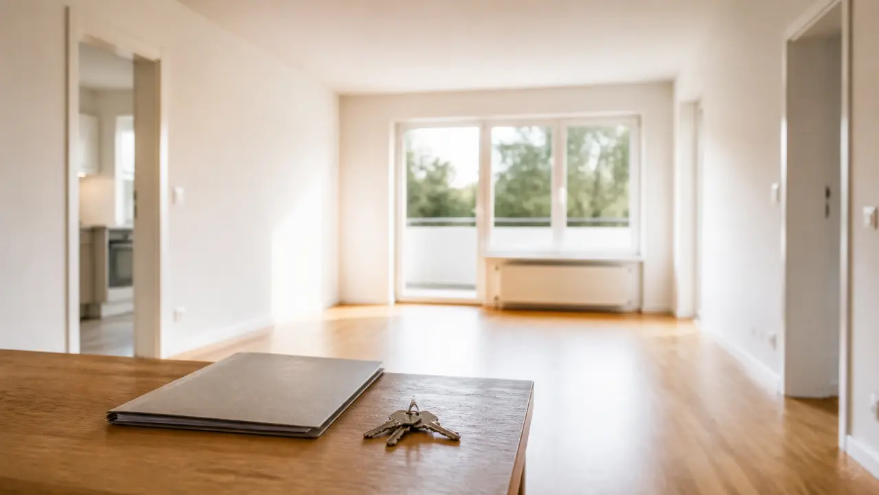 Leere Wohnung mit Schlüsseln als Symbolbild für sichere Vermietung